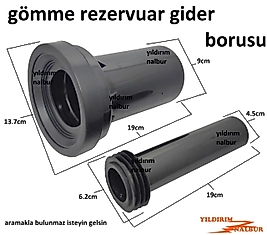 GÖMME REZERVUAR PİS SU GİDER SETİ GİDER BORUSU KLOZET SET