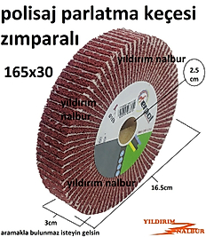 CİLA KEÇESİ ZIMPARALI PARLATICI 165LİK POLİSAJ KIRMIZI KEÇE