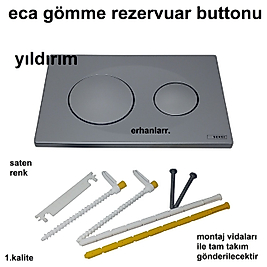 ECA SEREL GÖMME REZERVUAR DÜĞMESİ BUTONU TAM SET YUVARLAK MODEL