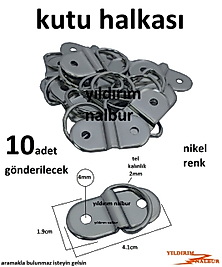 KUTU HALKASI HOBİ KUTU BAĞLAMA APARATI GÖZLÜK NİKEL RENK METALİK RENK
