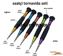 SAATÇİ TORNAVİDA SETİ 5 PARÇA İNCE TORNAVİDA TAKIM