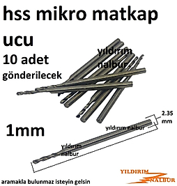 MİKRO HSS METAL 1MM MATKAP UCU KALIN SAP KIL MİCRO HSS METAL UÇ 1MİLİMETRE İNCE HSS UÇ