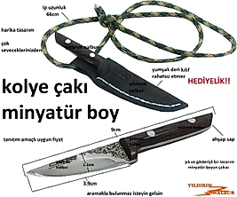 MİNYATÜR MİNİ KOLYE ÇAKI MİNİ EBAT AHŞAP SAP BOYUN BIÇAĞI KİBAR ŞIK TASARIM HEDİYELİK