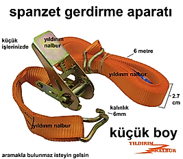 SPANZET 6 METRE KÜÇÜK BOY KALİTELİ KALIN HALAT YÜK TAŞIMA EŞYA SARMA