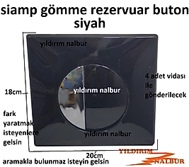 SİAMP GÖMME REZERVUAR SİYAH RENK LÜKS BUTON ÇİFTLİ BASMALI DÜĞME BLACK KARA RENK KALİTE DÜĞME