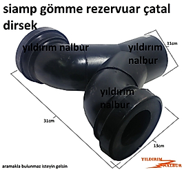 SİAMP GÖMME REZERVUAR PİS SU ÇİFT ÇATAL DİRSEK BÜYÜK EBAT 2 Lİ DİRSEK ÇİFT YÖN