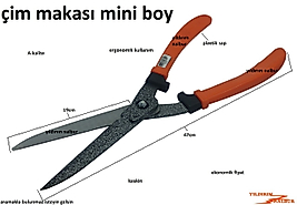 ÇİM MAKASI KÜÇÜK BOY PLASTİK SAP SAĞLAM KESKİN OT BİÇME BIÇAĞI