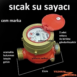 SICAK SU SAYACI 3/4 KISA TİP KIRMIZI REKOR HEDİYELİ SICAK SIVI SAATİ