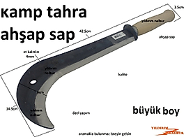 KAMP TAHRA KAMP BIÇAĞI BÜYÜK DUBLE BOY AHŞAP SAP ÇEKME TAHRA ODUN KIRMA KUVETLİ İZCİ BIÇAĞI