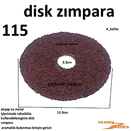 DİSK ZIMPARA 115LİK AHŞAP METAL ZIMPARA 16-36-60-80-100-120 DELİKLİ ZIMPARA