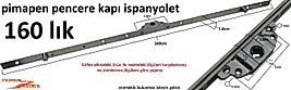 İSPANYOLET PİMAPEN KAPI PENCERE KİLİDİ 160CM EN BÜYÜK BOY