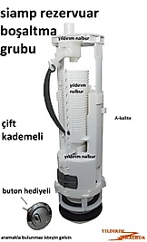 SİAMP REZERVUAR BOŞALTMA GRUBU ÇİFT KADEMELİ BUTON HEDİYELİ SU TASARRUFLU