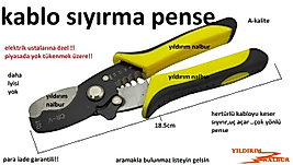 KABLO SIYIRMA PENSESİ PROFESYONEL A-KALİTE ELEKTRİKÇİ KERPETEN KABLO SIYIRMA