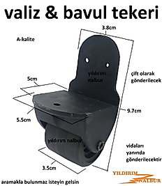 VALİZ TEKERİ ÇİFT SİLİNDİR TEKER BAVUL 2 ADET FİYATI DÜZ TABAN TEKER