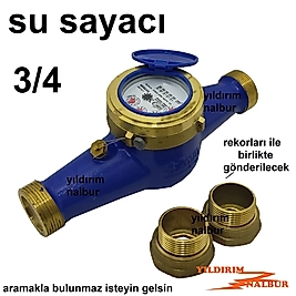 SU SAATİ SAYACI 3/4 KURU TİP SOĞUK SU SAYACI ÜÇ ÇEYREK