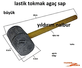 LASTİK TOKMAK BÜYÜK AHŞAP SAPLI PLASTİK TOKMAK ÇEKİÇ