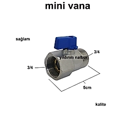 MİNİ VANA 3/4 KÜRESEL VANA TAHLİYE VANASI BÜYÜK BOY