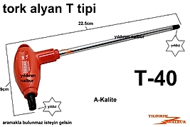 TORK ALYAN TE TİPİ T-40 YILDIZ ALYAN 6 KÖŞE TE TİPİ TORK ANAHTAR KALİTE