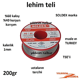 LEHİM TELİ SOLDEX 1MM 200GR LEYİM TELİ HAVYA KAYNAK TELİ