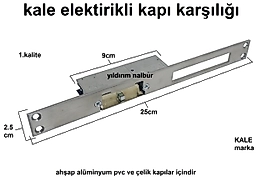 KALE ELEKTİRİKLİ KAPI KARŞILIĞI TİP OTOMATİK KİLİT BAS AÇ UZUN