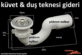 DUŞ TEKNESİ SİFONU KÜVET SİFONU DUŞ GİDERİ DUŞ TROMPLEMİ KISA TİP