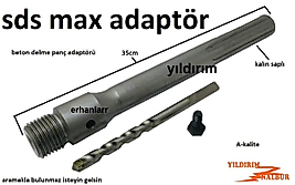 BETON PANÇ DUVAR DELME ADAPTÖRÜ 35CM SDS MAX KALIN GİRİŞLİ