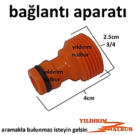 MUSLUK HORTUM BAĞLAMA APARATI 3/4 3 ÇEYREK PLASTİK APARAT BAHÇE MUSLUK