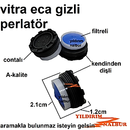ECA VİTRA SEREL BATARYA UCU GİZLİ PERLATÖR FİLTRELİ KENDİNDEN DİŞLİ MAVİ