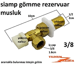 SİAMP GÖMME REZERVUAR MUSLUĞU 3/8 KÜÇÜK TİP KUYRUKLU