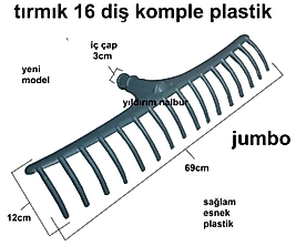 TIRMIK PLASTİK BAHÇE TIRMIK YAPRAK TOPLAMA ÇEKME