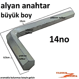 ALYAN ANAHTAR 14 NO TEK BÜYÜK BOY ALLEN ANAHTAR L ALYAN UZATMA