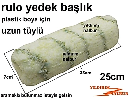 RULO YEDEK 25 CM PLASTİK BOYA RULO YEDEĞİ TÜYLÜ DUVAR RULOSU