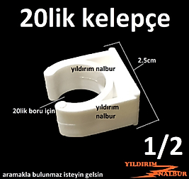 10 ADET 20 LİK TEKLİ KELEPÇE BORU KELEPÇESİ YARIM PARMAK