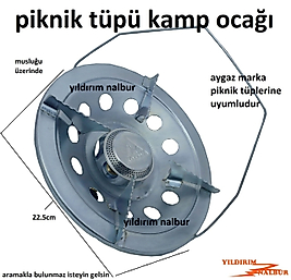 PİKNİK TÜPÜ KAMP OCAĞI AYGAZ MARKAYA UYUMLU ISITICI OCAK BAŞI