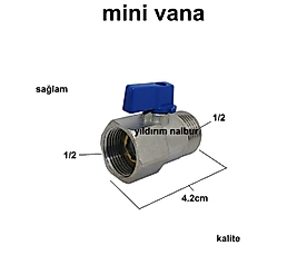 MİNİ VANA 1/2 KÜRESEL VANA TAHLİYE VANASI YARIM PARMAK