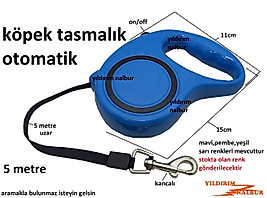 KÖPEK TASMASI 5 METRE OTOMATİK KÖPEK KEDİ TASMASI KANCALI UZAYAN KÖPEK ZİNCİRİ
