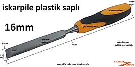 İSKARPİLE 16MM TAHTA KAZIMA YONTMA APARATI GENİŞ KALIN