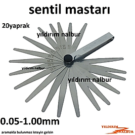 SENTİL MASTARI SİBOP AYAR MASTARI 20 YAPRAK 0.05-1.00 KALİTE