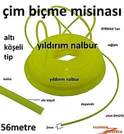 ÇİM BİÇME 3MM ALTI KÖŞELİ ALTIGEN MİSİNASI OT BİÇME MİSİNA TIRPAN MİSİNASI TIRPAN İPİ