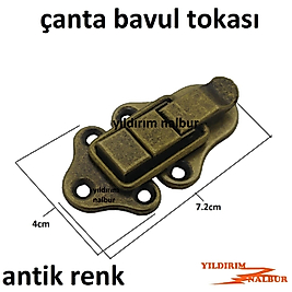 ÇANTA TOKASI ANTİK RENK BÜYÜK BAVUL KİLİDİ DOLAP KİLİDİ MANDALLI KİLİT