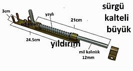 KAPI SÜRGÜSÜ DEMİR KAPI PENCERE SÜRGÜSÜ 21 CM