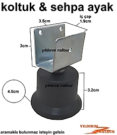 4 ADET KOLTUK AYAĞI 3.2CM PİNGO SEHPA AYAK SUNTA GEÇME KISA KANALLI