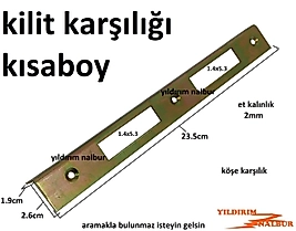 KAPI KİLİT KARŞILIĞI KISA BOY L KÖŞEBENT 2 KANALLI AHŞAP KAPI KİLİT KARŞILIĞI