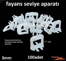 FAYANS SEVİYE APARATI 3MM BÜYÜK EBAT SERAMİK AYAR DERZ ARTISI APARATI PLASTİK