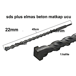 BETON DELME UCU SDS PLUS 22X450 MATKAP UCU KANALLI DUVAR DELME 22LİK MATKAP UCU