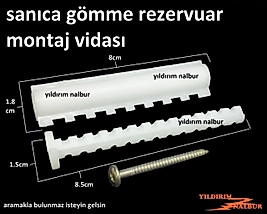 SANICA GÖMME REZERVUAR MONTAJ VİDASI 3 PARÇA DİŞLİ BAĞLANTI APARATI