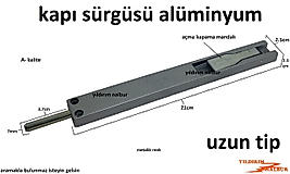 KAPI SÜRGÜSÜ BÜYÜK BOY FİŞEK SÜRGÜ ÇİFT AÇILIR UZUN ALÜMİNYUM KAPI SÜRGÜSÜ 1.KALİTE