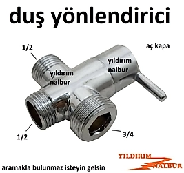 DUŞ SETİ YÖNLENDİRCİ 3/4 MUSLUK SÜRGÜLÜ DUŞ SETİ AÇ KAPA VANA ÜÇÇEYREK