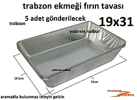 TRABZON EKMEĞİ FIRIN TAVASI 19x31 GENİŞ İKİLİ PRES BASKI MISIR EKMEĞİ