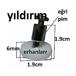 DUŞAKABİN TEKERLEĞİ OVAL KABİNLER İÇİN EĞRİ PİM